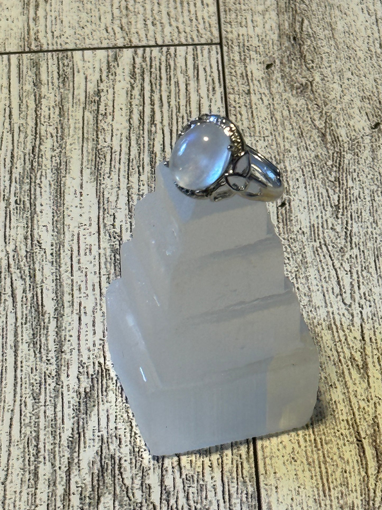 Scroll Moonstone Ring