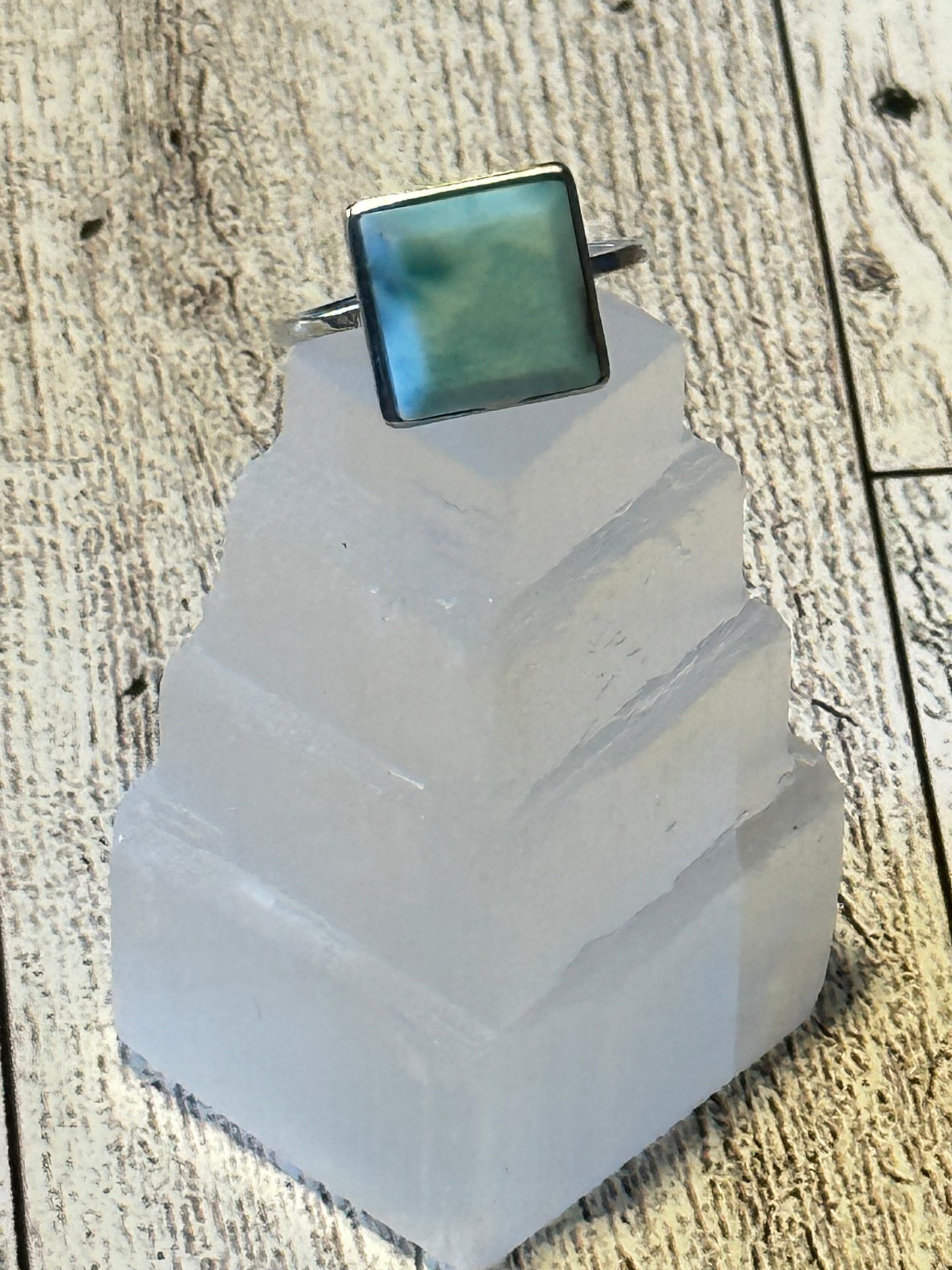 Square Larimar Ring