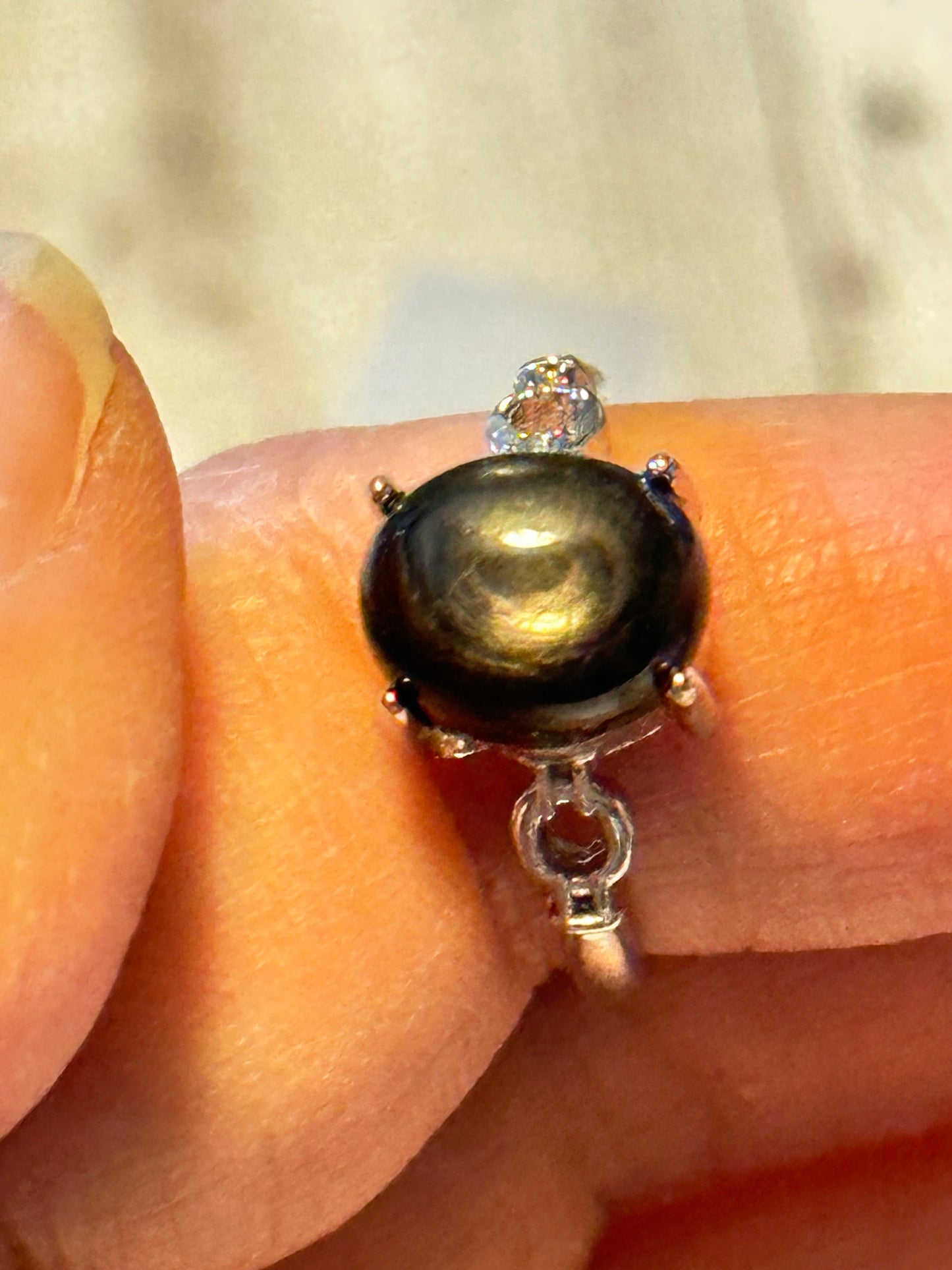 Oval Hypersthene Ring