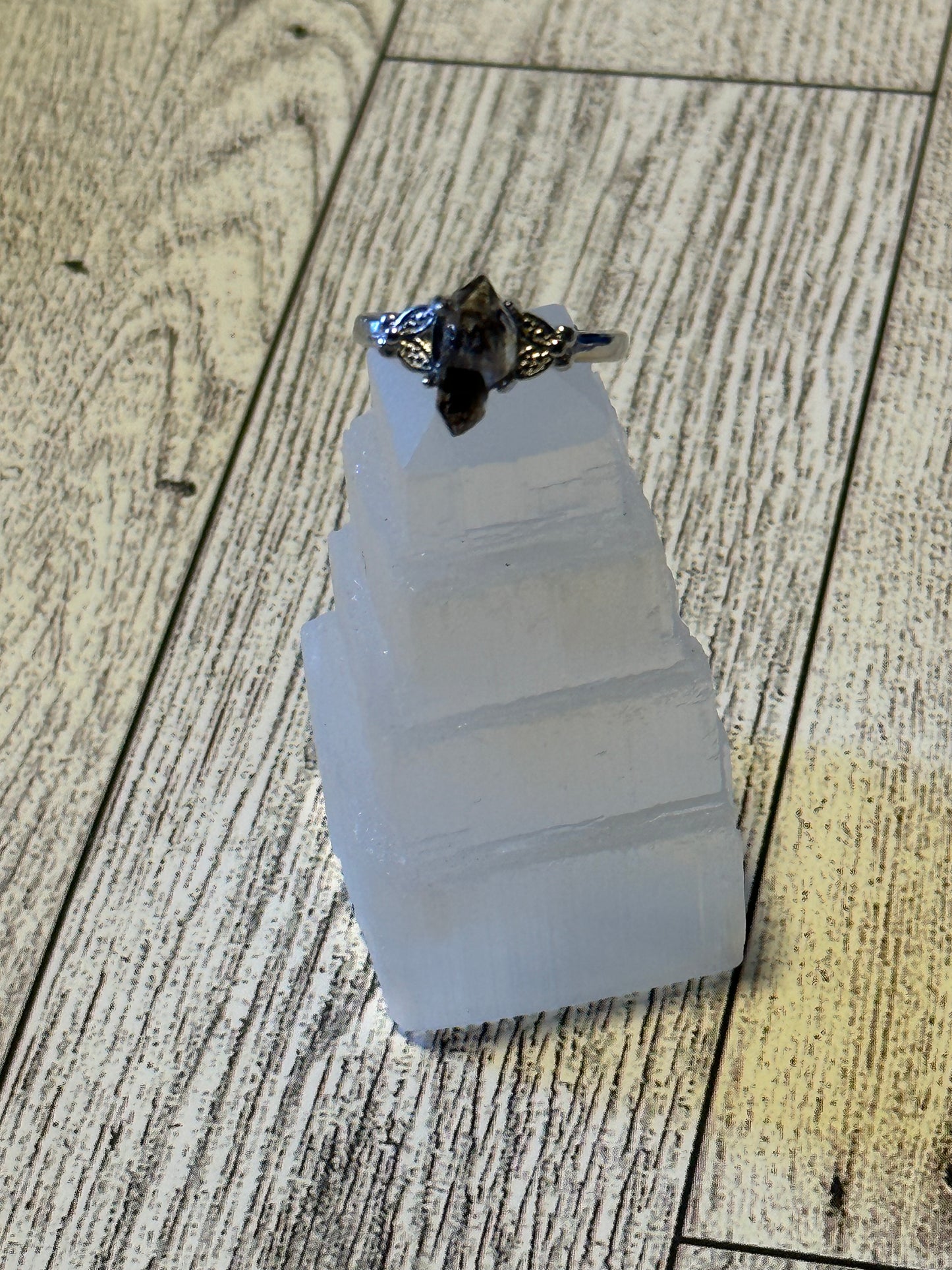 Raw Herkimer Diamond Ring