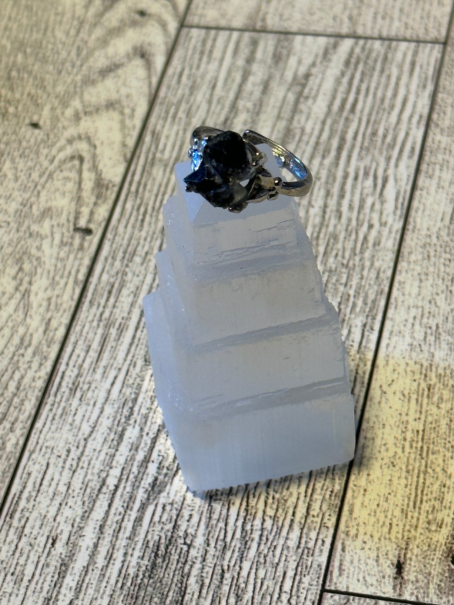 Herkimer Cluster Diamond Ring