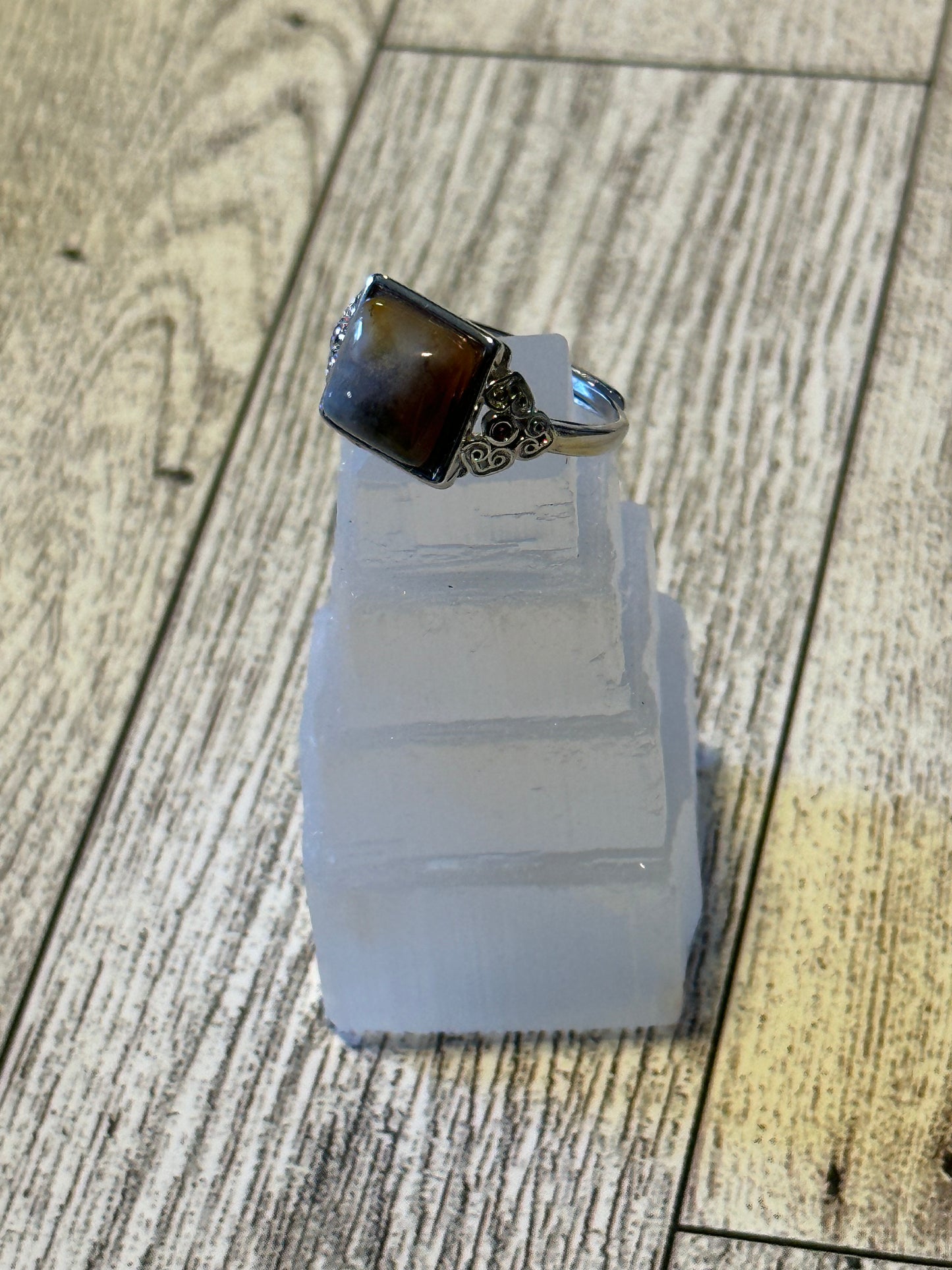 Square Ocean Jasper Ring