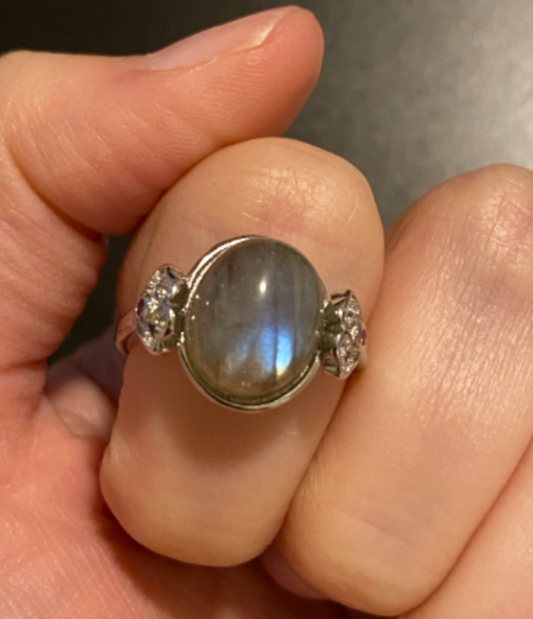 Oval Labradorite Ring