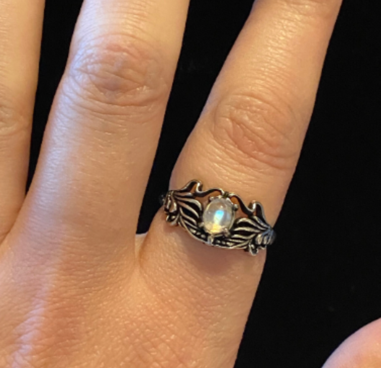 Moonstone Filigree Ring