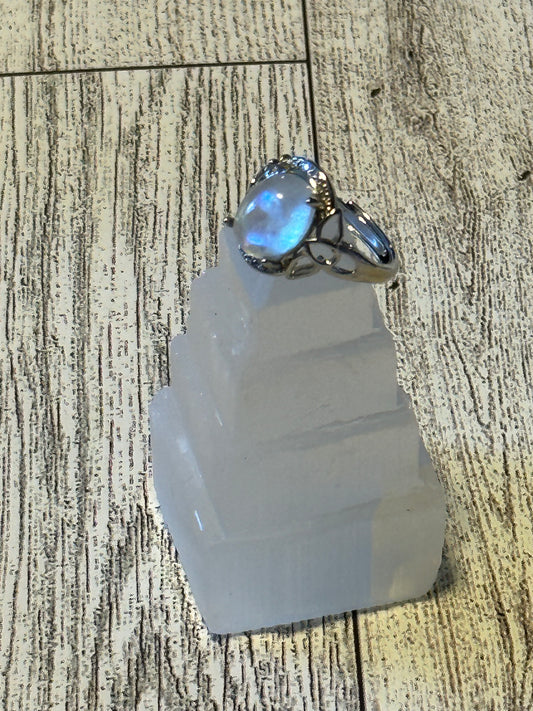 Scroll Moonstone Ring