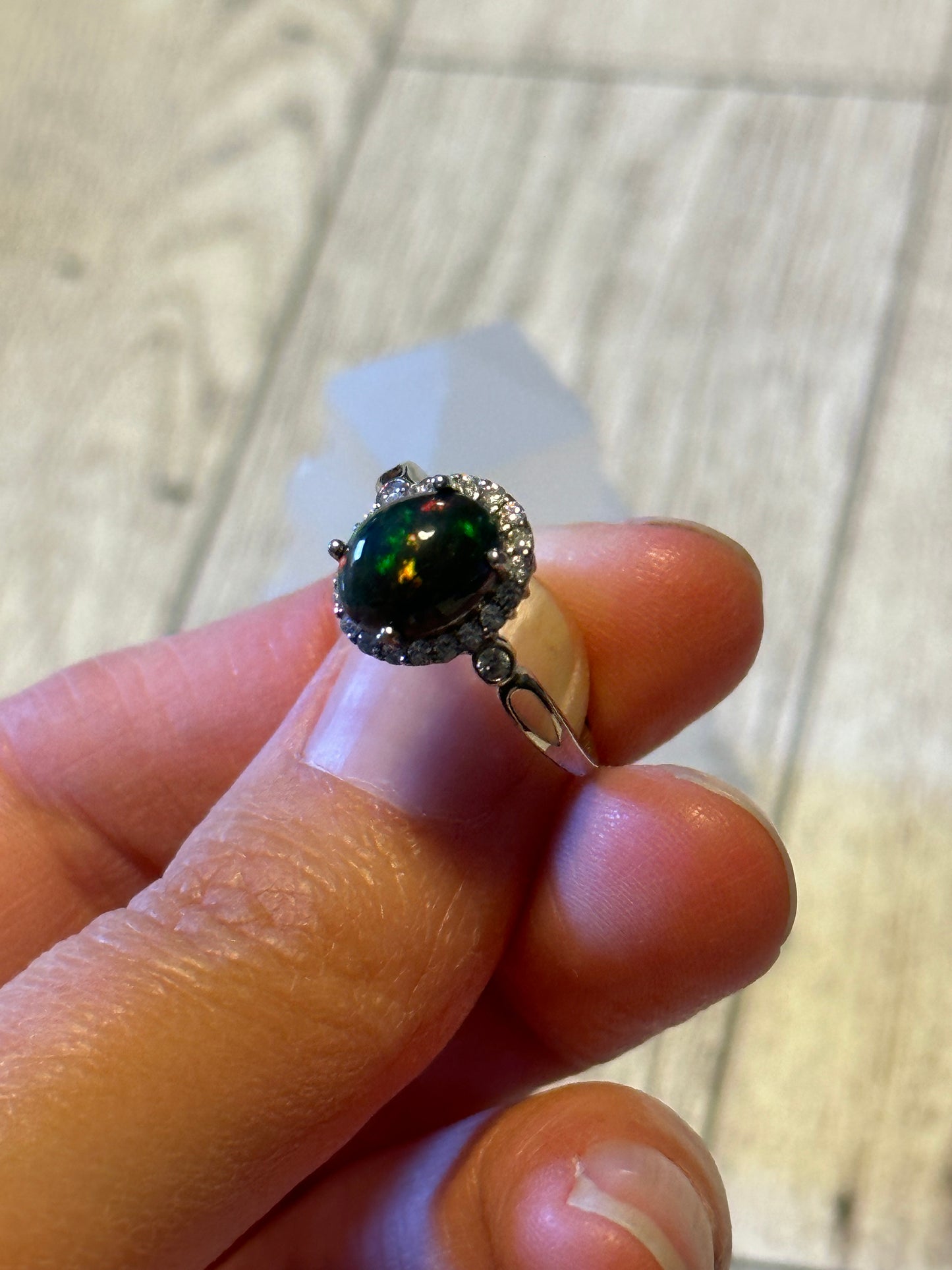 Black Opal Ring