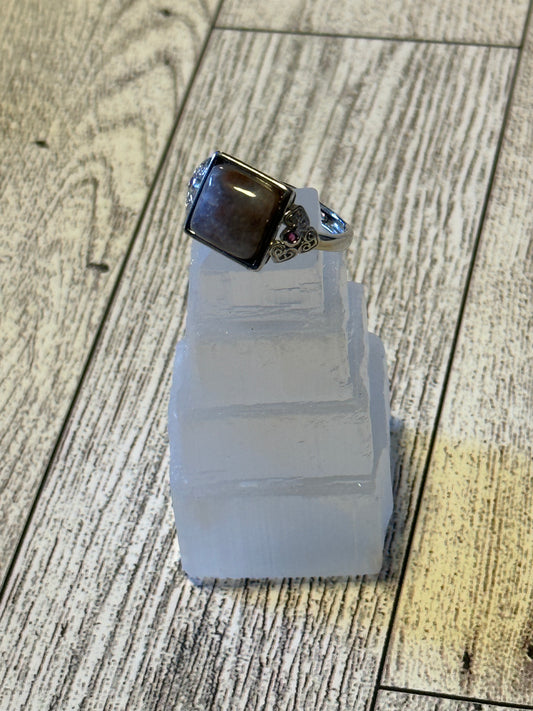 Square Ocean Jasper Ring