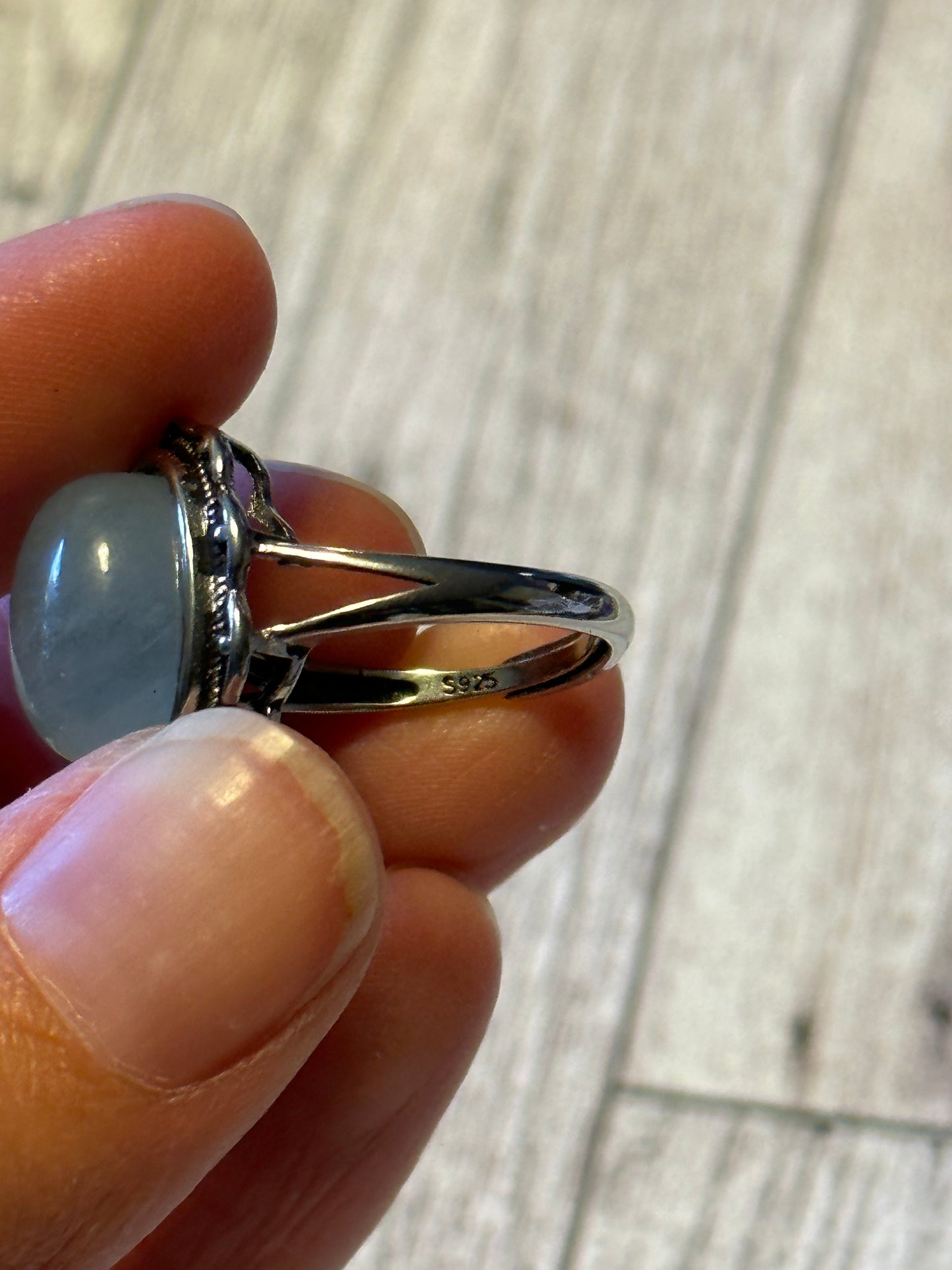 Aquamarine Cocktail Ring (Silver)